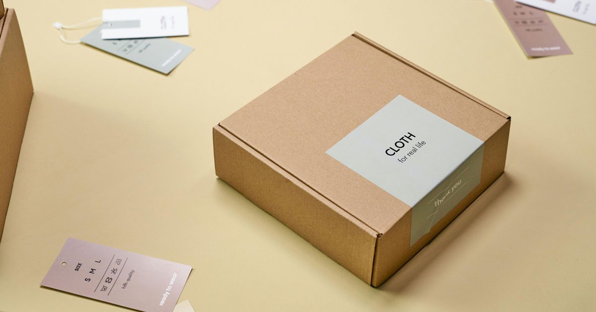 image of a custom label on a box